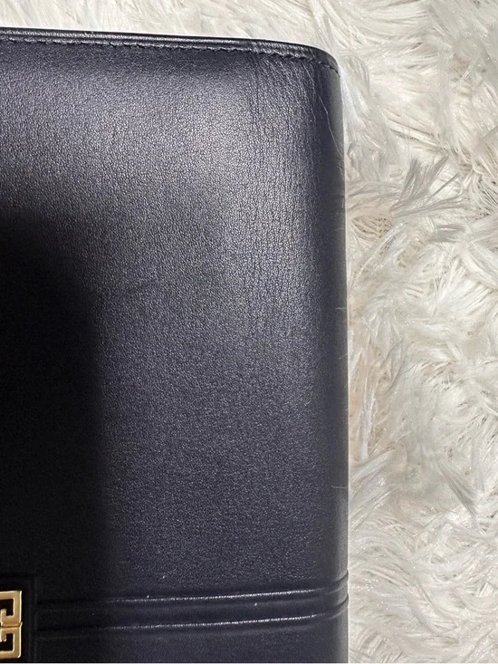 Givenchy Navy leather long wallet with gold trim - Picture 10 of 11